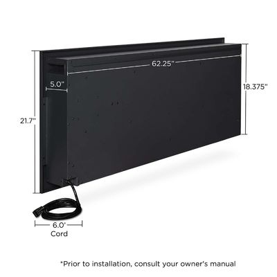 Moderne Wandmontierte elektrische Kamine mit 6 Flammenfarben und 3D-Wasserdampf