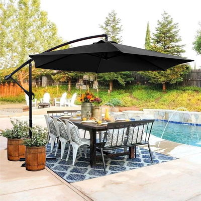 Patio Schirm 10FT Stahlrahmen wasserdicht Sonnenschirm Sonnenschirm für Outdoor Hanging Offset