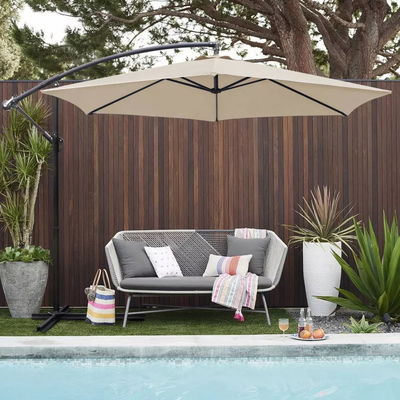 Patio Schirm 10FT Stahlrahmen wasserdicht Sonnenschirm Sonnenschirm für Outdoor Hanging Offset