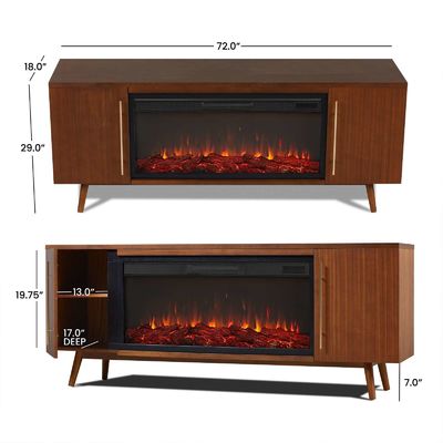 Elektrische Kamine TV-Stand mit einstellbarem Thermostat und KEINE App-Kontrolle von AJUNION