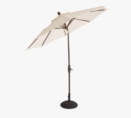 Aluminiumrahmen Neigung Sonnenschirm für Garten Restaurant AJUNION 9ft Round Patio Schirm