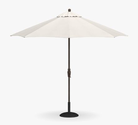 Aluminiumrahmen Neigung Sonnenschirm für Garten Restaurant AJUNION 9ft Round Patio Schirm