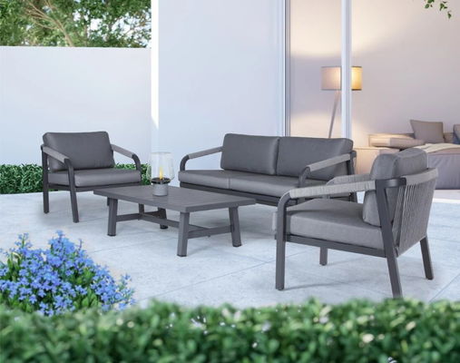 Wasserdichtes Polyestergewebe Außenmöbel Gartenseil Gewebe Sofa Terrassen Lounge Set