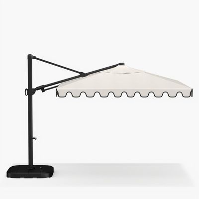 18" W x 103" H AJUNION Moderne Aluminium-Wasserdichte Sonnenschirm für kommerzielle Restaurants