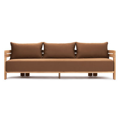 Moderne, stilvolle Sofa aus Naturholz aus Teakholz