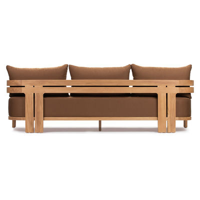 Moderne, stilvolle Sofa aus Naturholz aus Teakholz