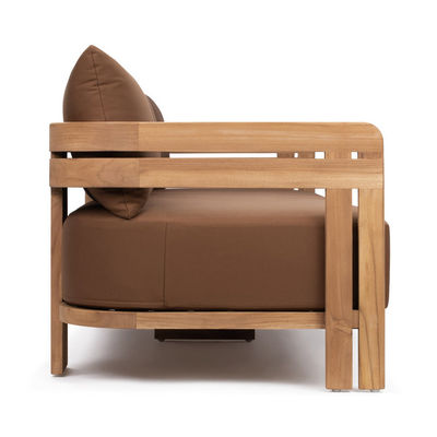 Moderne, stilvolle Sofa aus Naturholz aus Teakholz