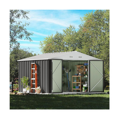 Außenlagerwerkzeuge Schuppen Großformat 8x10FT Metallhaus mit 66,5 &quot;Höhe Stahltüren