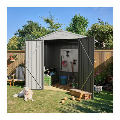 Pulverbeschichtung AJUNION Metall Garten Schuppen Doppelverschluss Tür 50 "D x 78.3"W x 74.2"H