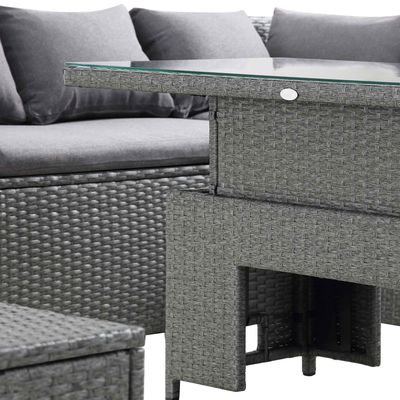 Rechteckige Ecksofa mit Tisch