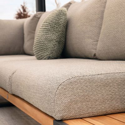 Moderne, stilvolle Teakholz-Außensofa, Ecksofa, Wohnzimmer-Set für kommerzielle Hotels, Villa