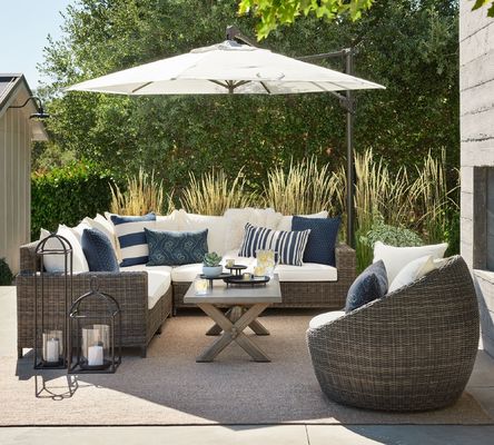16.5&quot;L x 6&quot;W x 90&quot;H Regenschirm-Paket Luxus-Aluminium-Patio-Regenschirm und weitere Optionen