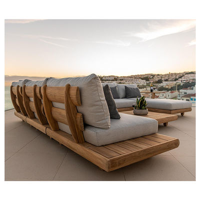 Teakholz Hotelsofa Garten Set Möbel mit mittlerem Sofa Größe W100xH110cm
