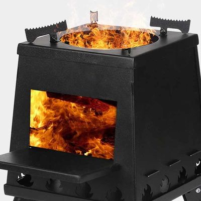 Broderieren oder Drucken Feuerstellen Tragbare Holzkocher für Camping und Wandern