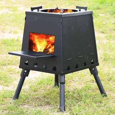 Broderieren oder Drucken Feuerstellen Tragbare Holzkocher für Camping und Wandern