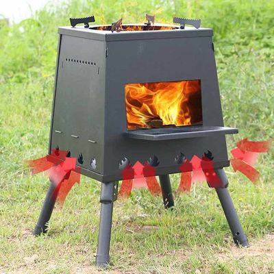 Broderieren oder Drucken Feuerstellen Tragbare Holzkocher für Camping und Wandern
