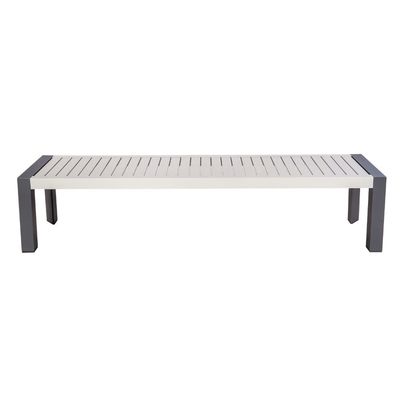Outdoor-Esszet mit Bank AJUNION 9 Stück Aluminiumrahmen und Metall Terrassenmöbel