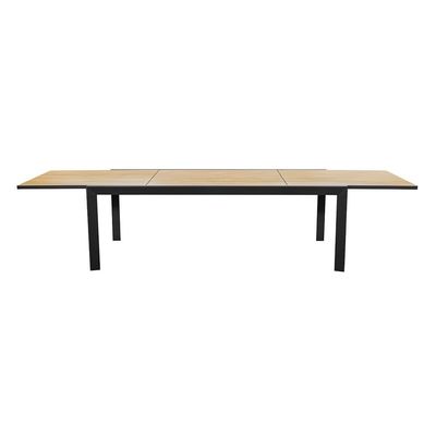 Y Postverpackung 8 Sitzplätze Outdoor-Esstisch mit Metallmöbeln und Teakholztisch