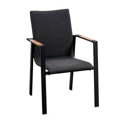 Y Postverpackung 8 Sitzplätze Outdoor-Esstisch mit Metallmöbeln und Teakholztisch