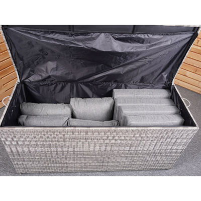 Geräumige Multifunktions-Wicker-Rattan-Gartenspeicher mit Rädern von AJUNION