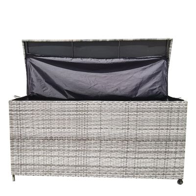Geräumige Multifunktions-Wicker-Rattan-Gartenspeicher mit Rädern von AJUNION