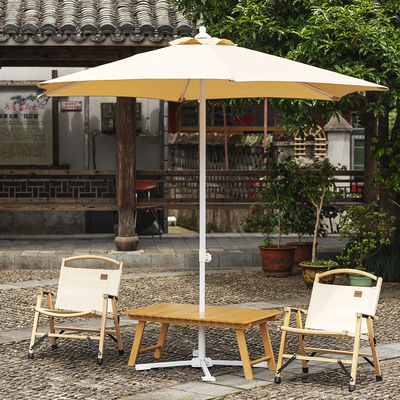 Camping Runde Aluminium Mitte Stange Regenschirm für Outdoor Restaurant Cafe Hotel Garten Strand