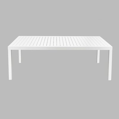 Moderner Stil Aluminium Outdoor-Essensatz mit 12 Sitzplätzen Sessel und verlängerbarem Esstisch