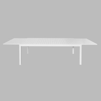 Moderner Stil Aluminium Outdoor-Essensatz mit 12 Sitzplätzen Sessel und verlängerbarem Esstisch