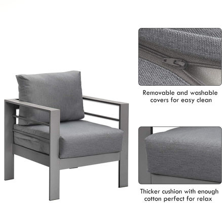 Gartensofa Set Aluminium Sofa Gespräch Patio Set Gartensofa Möbel Set für den Außenbereich