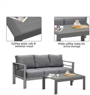 Gartensofa Set Aluminium Sofa Gespräch Patio Set Gartensofa Möbel Set für den Außenbereich