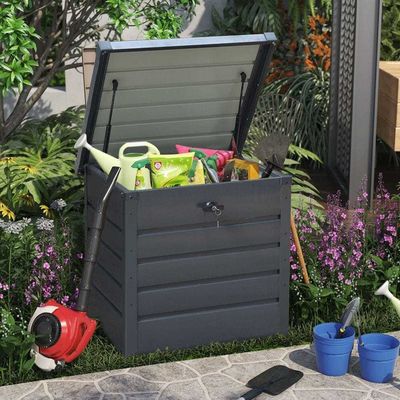 Modern Design AJUNION 600L Metallwasserdichtes Gartenfach für den Pool
