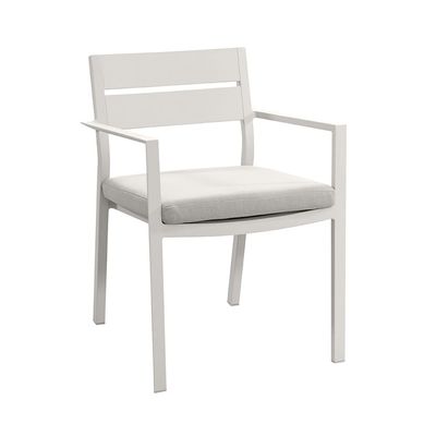 8 Personen Restaurant Esstisch und Stuhl Set mit Aluminium-Metallrahmen im modernen Design