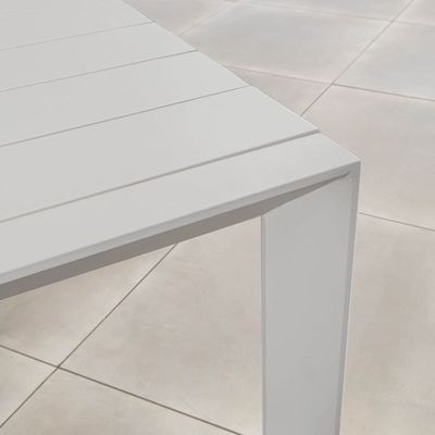 8 Personen Restaurant Esstisch und Stuhl Set mit Aluminium-Metallrahmen im modernen Design