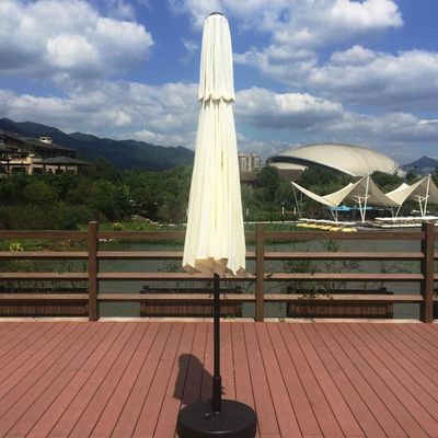 Custom Logo Außencafé Garten Strand Terrasse Sonnenschirm mit 3 Ebenen und LED-Leuchten