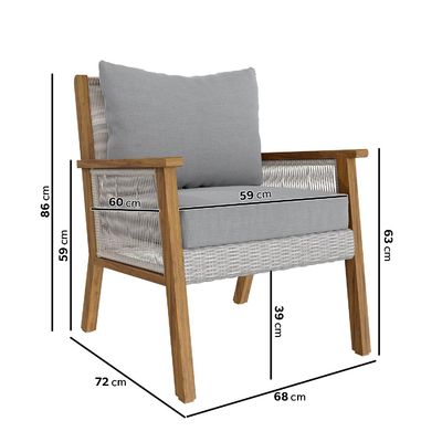 Y Mail Packing Rattan Weave Outdoor Sofa Set mit massivem Holzrahmen und PE Wicker