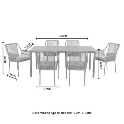 Restaurantmöbel für 6 Personen AJUNION Moderne Luxus-Tisch und Stühle im Freien