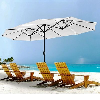 Sonnenschirm Marktschirm mit Licht 227,5 cm Radius und Aluminium-Stäbe
