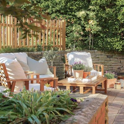 Gartenbausatz aus Massivholz Gartenmöbel aus Teakholz Sofa Set Gartenstuhl