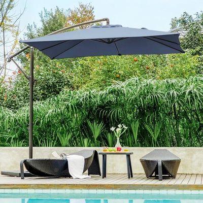 Hinterhof Grillmöbel Großer runder Aluminium-Bananenschirm für Outdoor-Unterhaltung