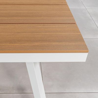 Metall Garten Esszimmermöbel mit Seil Gewebe Esszimmer Stuhl 6 Sitzplätze Outdoor Esszimmer Set