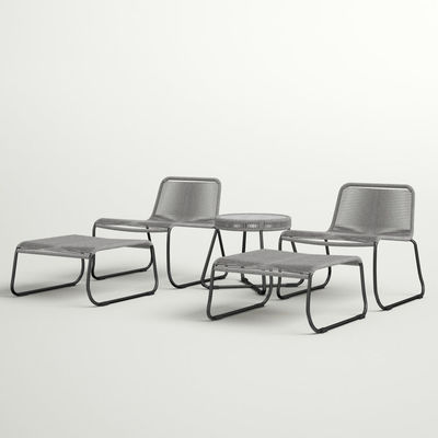 Minimalistische Gartengestaltung 2 Sitzgelegenheiten Außenmöbel Lounge Set für Poolgarten