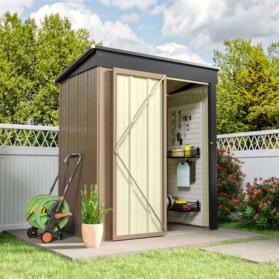 6.6ft Langlebiger Metall Garten Schuppen Lagerhaus Lagerhaus für Werkzeuge Außenlagerlösung