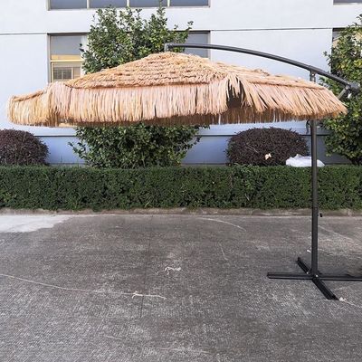 Außen Garten Strand Terrasse Schwerlast Stroh Römischer Sonnenschirm mit Aluminium Sonnenschirm