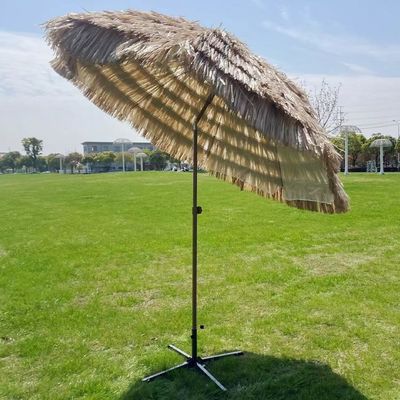Außen Garten Strand Terrasse Schwerlast Stroh Römischer Sonnenschirm mit Aluminium Sonnenschirm