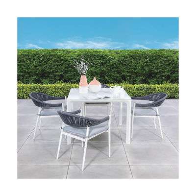 Aluminiumseil Gewebe Garten Dining Möbel 4 Sitzplätze Outdoor Dining Set von AJUNION