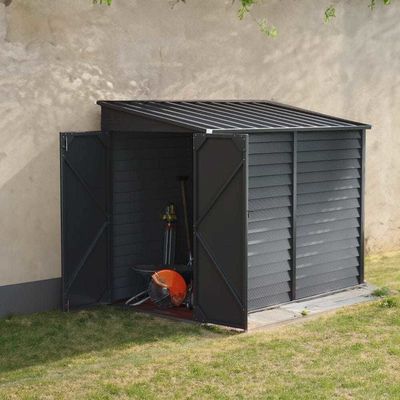 Garten-Fahrradschuppen AJUNION 9ft robuste Stahl Motorrad-Lagerhaus mit Schloss