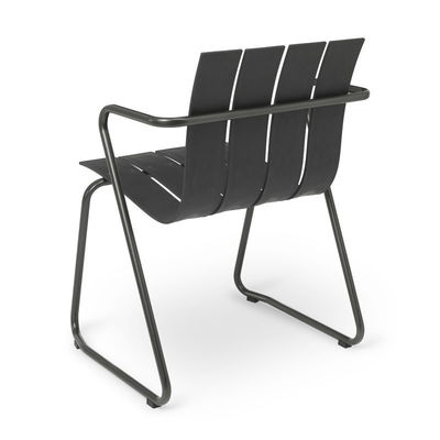 Metall-Stahl-Gartenstuhl mit minimalistischem Design Kunststoff-Holz-Sessel von AJUNION