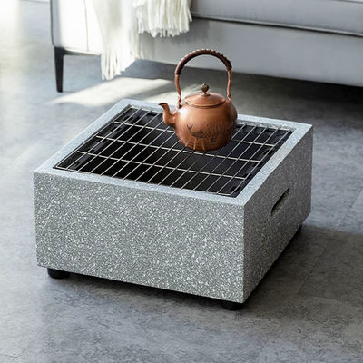 3 in 1 Quadrat Holzbrennkamin Holzkohle Grilltisch Kombination für Outdoor-Produkt