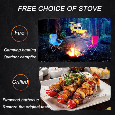 3 in 1 Quadrat Holzbrennkamin Holzkohle Grilltisch Kombination für Outdoor-Produkt