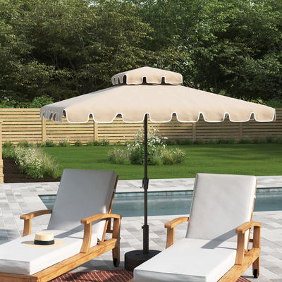 Außenrestaurant Garten Cafe Innenhof Terrasse Doppelschicht Sonnenschirm zum Campen
